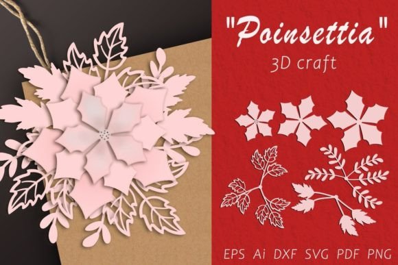 3D Christmas Craft Poinsettia Guide
