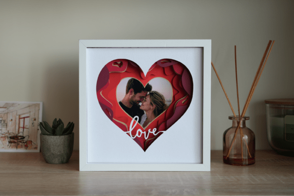 3D Heart Shaped Shadow Box Photo Frame: A Romantic Craft Project for Any Occasion