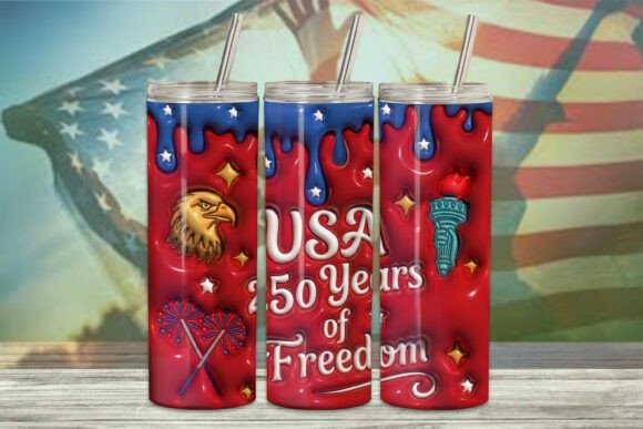 3D USA 250 Years of Freedom Floral PNG: A Symbol of Heritage and Innovation