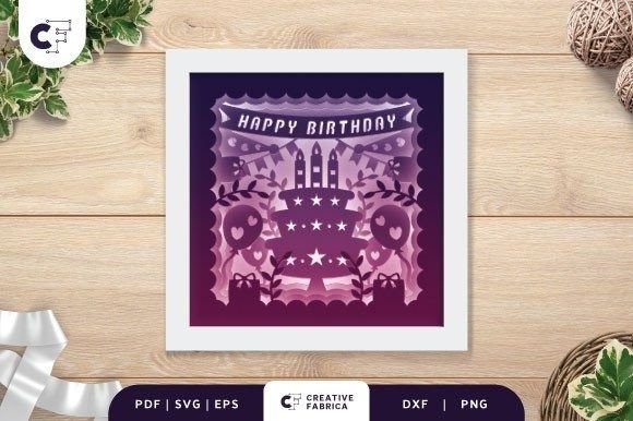 Celebrate in Layers: The Magic of a 3D Shadow Box Happy Birthday Big Cake