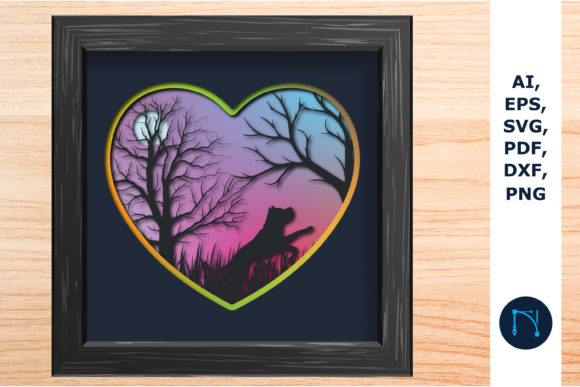 Crafting Love: The Dog Shadowbox Bundle 3D SVG