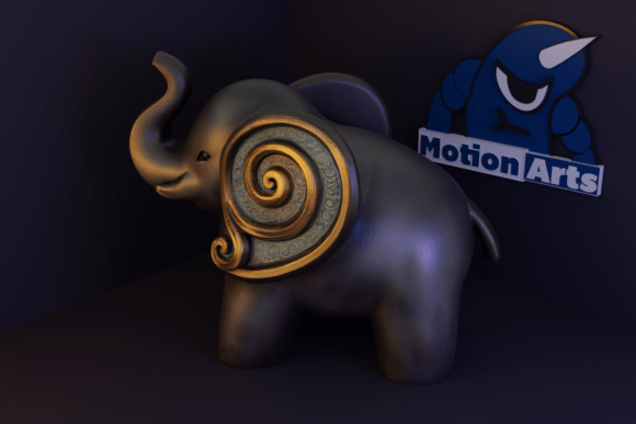 Elephant Sculpture Statue 3D Printable Model