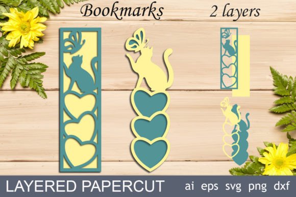 Elevate Your Crafts with 3D Layered Cat Bookmarks