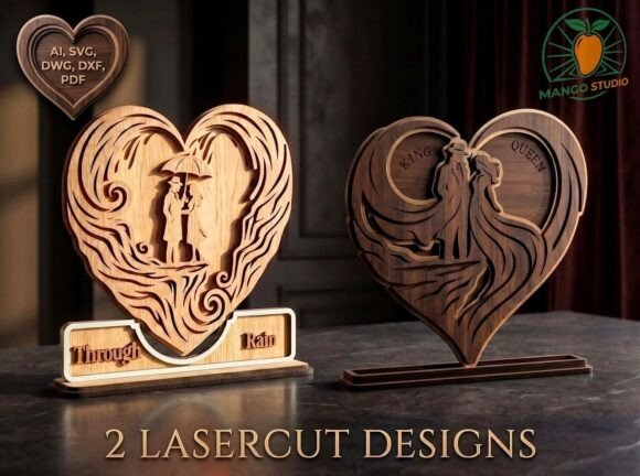 Evaluating the 3D Layered Heart Bundle: Two Premium Laser Cut Designs