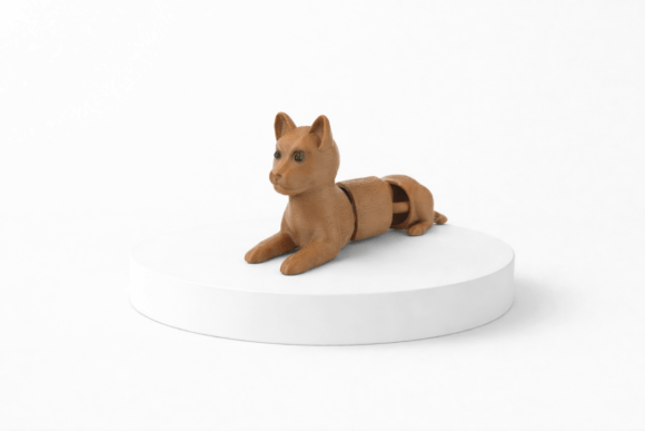 Exploring the Flexi Articulated Cat Keychain STL 3D Model for Creative 3D Printing