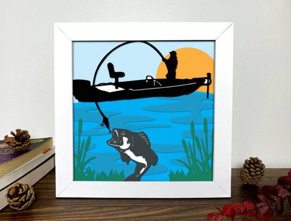 Fishing 3D Shadow Box SVG: A Creative Digital Tool for All